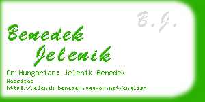 benedek jelenik business card